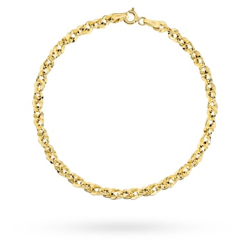 Brățară Aur 14K Împletitură Iridia Subțire