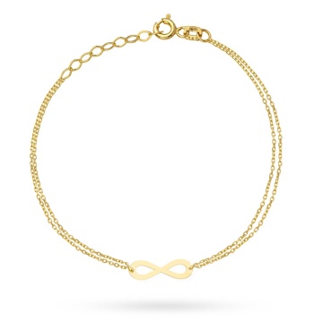 Bratara Lant Dublu Aur 14k cu Infinit