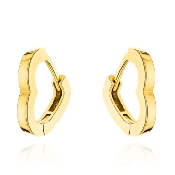 Cercei Aur 14K Contur Inimă Mari - Eleganță Pură