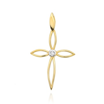 Cercei Aur 14K cu Diamant Natural 0.02 ct