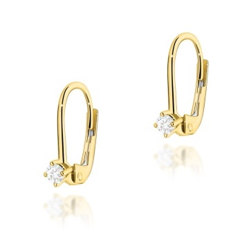 Cercei Aur 14K cu Diamant Natural 0.08 ct