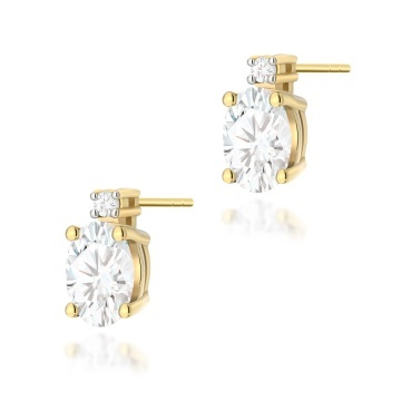 Cercei Aur 14K cu Diamante de Laborator 0.83 ct