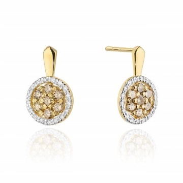 Cercei Aur 14K cu Diamante Naturale 0.87 ct