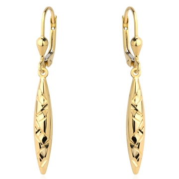 Cercei Aur 14k cu Model Alungit
