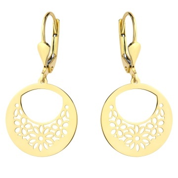 Cercei Aur 14k cu Model Floral