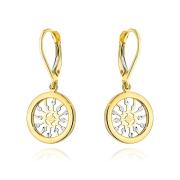 Cercei Aur 14k cu Model Soare