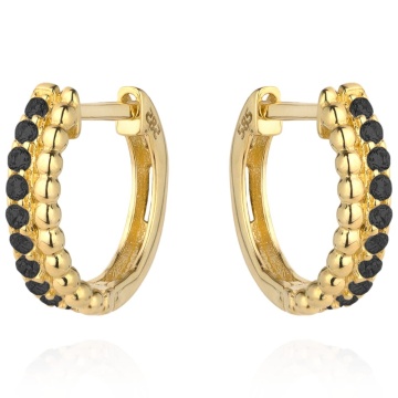 Cercei Aur 14k cu Zirconii Negre