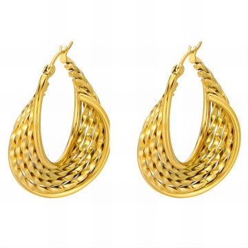 Cercei Dreams din Inox placati cu AUR 18K