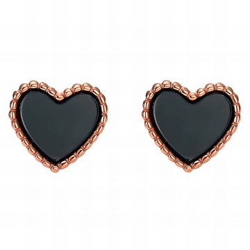 Cercei Heartsio PINK din Inox placat cu AUR