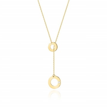 Colier Aur 14K cu Diamant Natural 0.01 ct
