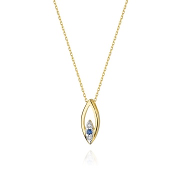 Colier Aur 14K cu Diamante Naturale 0.03 ct