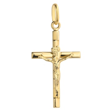 Cruce de Aur cu Iisus Hristos 14K