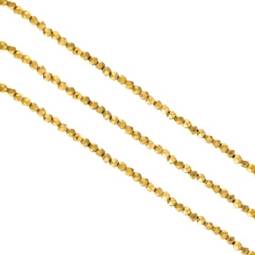 Hematite fatetate - water plated gold - 3mm - sirag aprox 140 buc