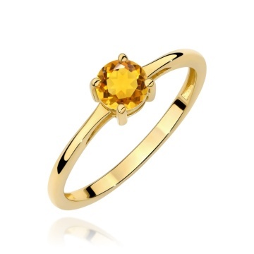 Inel Aur 14K cu Citrin 0.50 ct