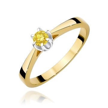 Inel Aur 14K cu Diamant de Laborator 0.12 ct