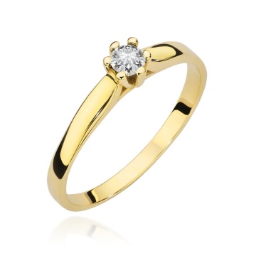 Inel Aur 14K cu Diamant de Laborator 0.15 ct