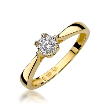 Inel Aur 14K cu Diamant de Laborator 0.20 ct