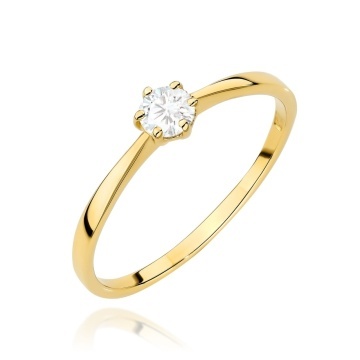 Inel Aur 14K cu Diamant de Laborator 0.20 ct