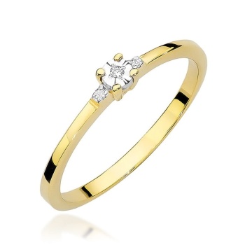 Inel Aur 14K cu Diamante Naturale 0.02 ct