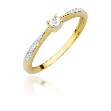 Inel Aur 14K cu Diamante Naturale 0.02 ct