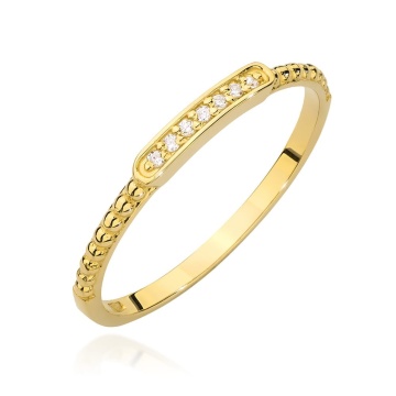 Inel Aur 14K cu Diamante Naturale 0.04 ct