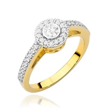 Inel Aur 14K cu Diamante Naturale 0.38 ct
