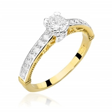Inel Aur 14K cu Diamante Naturale 0.56 ct