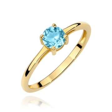 Inel Aur 14K cu Topaz Swiss 0.50 ct
