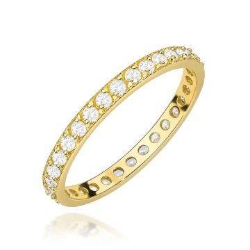 Inel Aur 14K Eternitate cu Zirconii Pavé