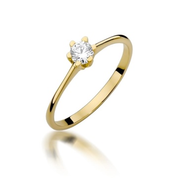 Inel Aur 9K cu Diamant Natural 0.23 ct