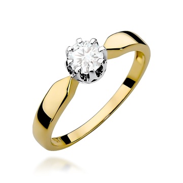 Inel Aur 9K cu Diamant Natural 0.50 ct
