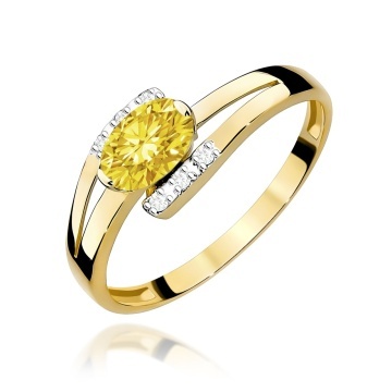 Inel Aur 9K cu Diamante de Laborator 0.55 ct
