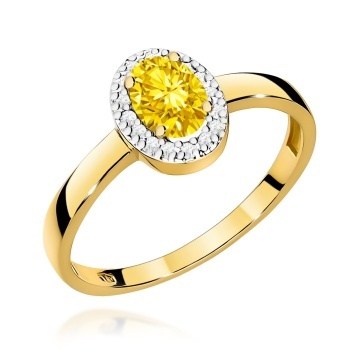 Inel Aur 9K cu Diamante de Laborator 0.58 ct