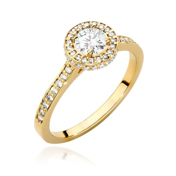 Inel Aur 9K cu Diamante de Laborator 0.87 ct
