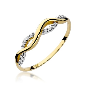Inel Aur 9K cu Diamante Naturale 0.07 ct