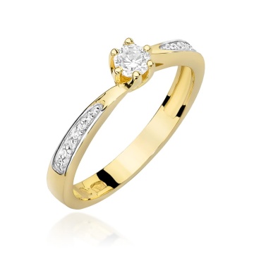 Inel Aur 9K cu Diamante Naturale 0.20 ct