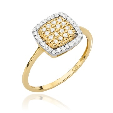 Inel Aur 9K cu Diamante Naturale 0.28 ct