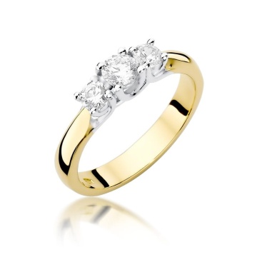 Inel Aur 9K cu Diamante Naturale 0.49 ct