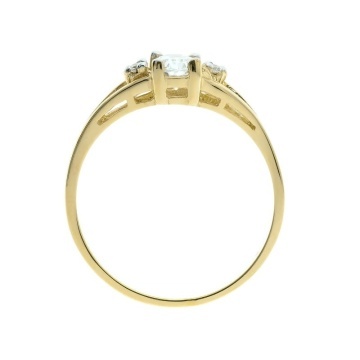 Inel Elegant Aur 8K cu Zirconii - Design Clasic