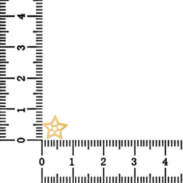 Link din aur 14k - pentru bratara - steluță model Stellar