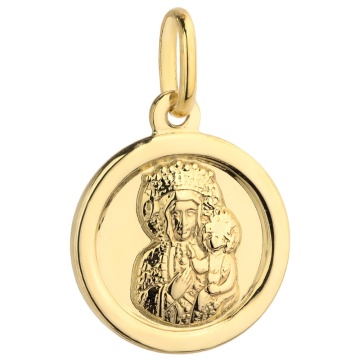Medalion Aur 14k cu Fecioara Maria si Iisus Hristos