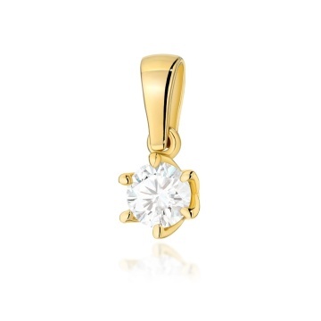 Pandantiv Aur 14K cu Diamant de Laborator 0.40 ct