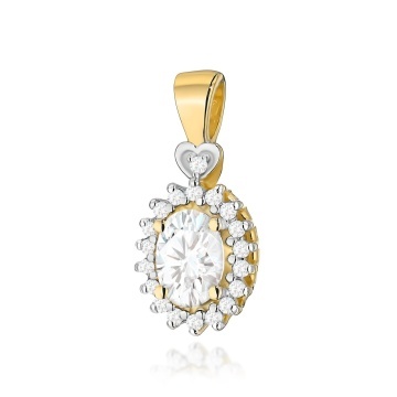 Pandantiv Aur 14K cu Diamante de Laborator 0.49 ct