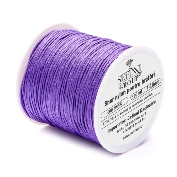 Rola snur 100m x 0.8mm - mov lila inchis