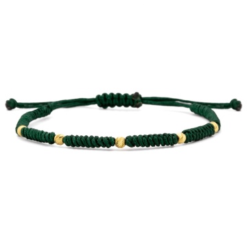 Brățara Snake cu Șnur și Bile din AUR 14K