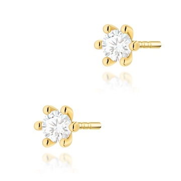 Cercei Aur 14K cu Diamant de Laborator 0.15 ct