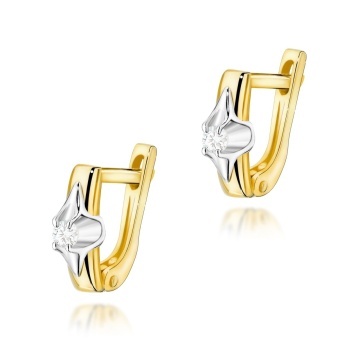 Cercei Aur 14K cu Diamant Natural 0.04 ct