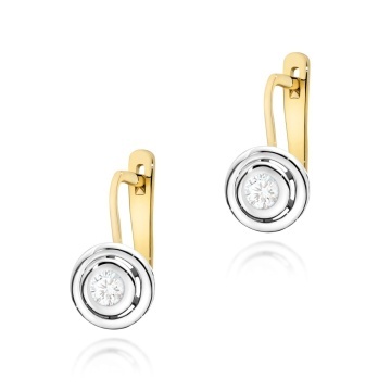 Cercei Aur 14K cu Diamant Natural 0.10 ct