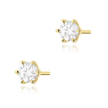 Cercei Aur 14K cu Diamant Natural 0.40 ct