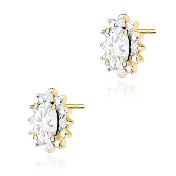 Cercei Aur 14K cu Diamante de Laborator 0.54 ct